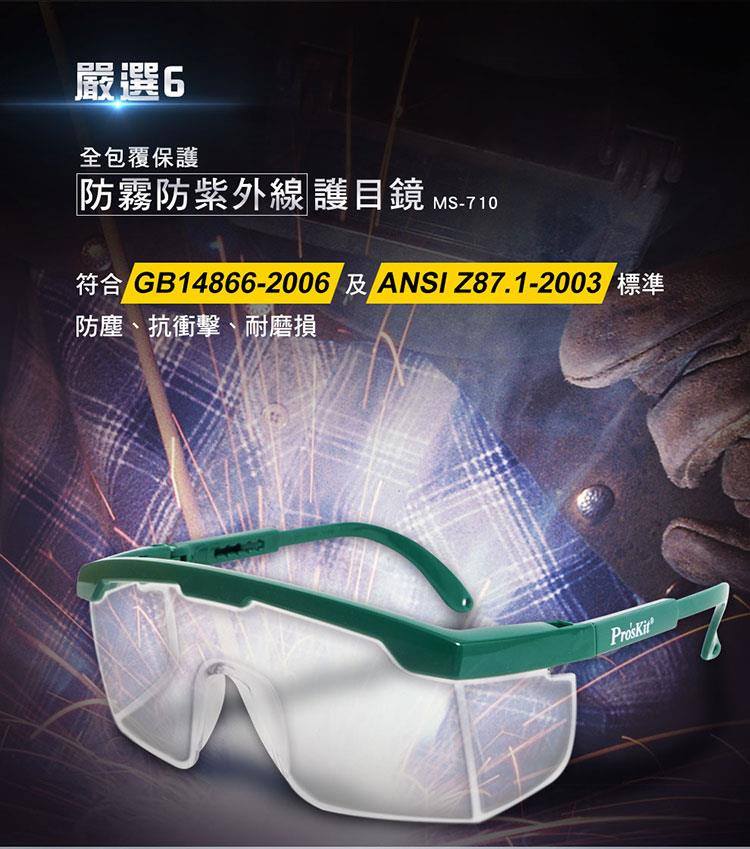 防霧防紫外線護目鏡MS-710