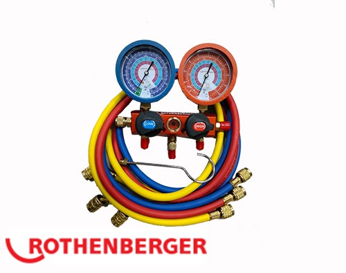 德國ROTHENBERGER鋁合金架冷媒R410、R32雙錶組
